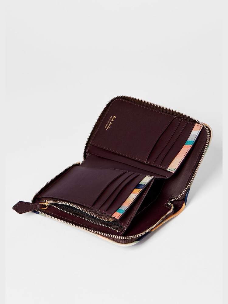 PS Paul Smith Red Leather Zip Around Purse - Image 5 of 5