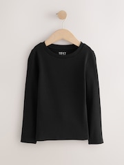 Black/White Long Sleeve Ribbed Tops 3 Pack (3-16yrs) - Image 4 of 7
