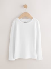 Black/White Long Sleeve Ribbed Tops 3 Pack (3-16yrs) - Image 5 of 7