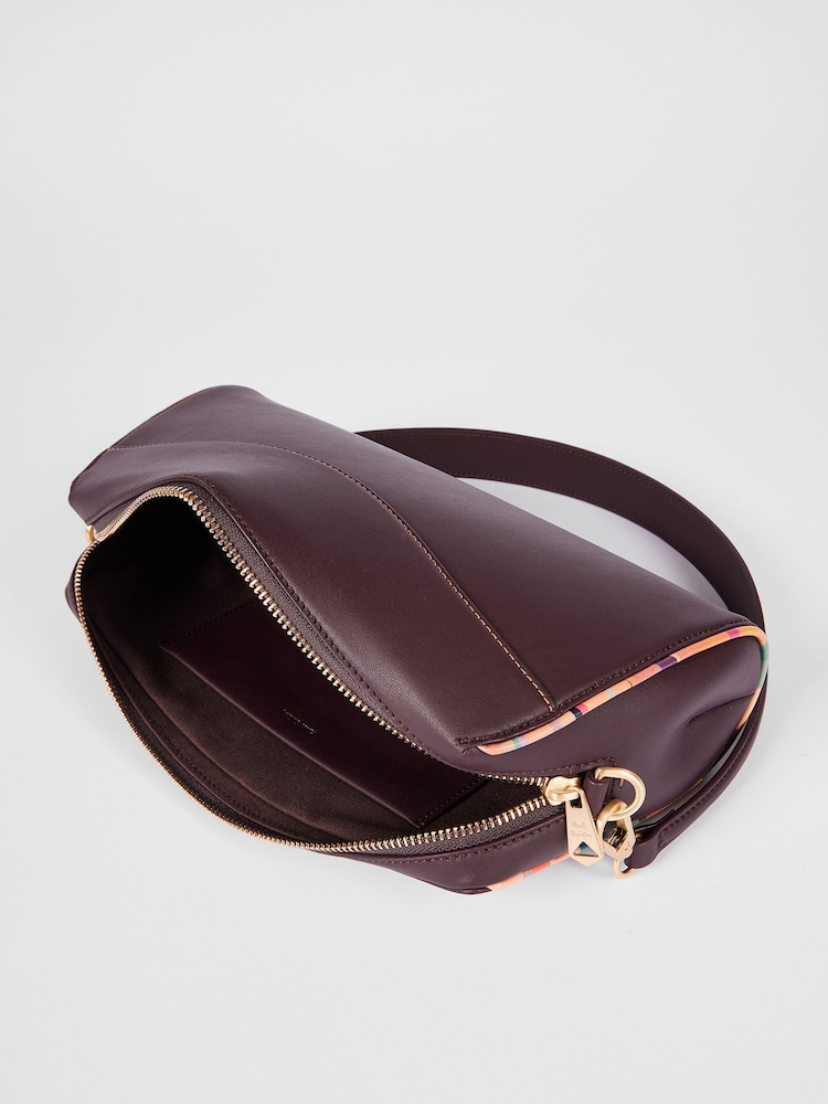 PS Paul Smith Burgundy Red Leather Shoulder Bag - Image 9 of 9