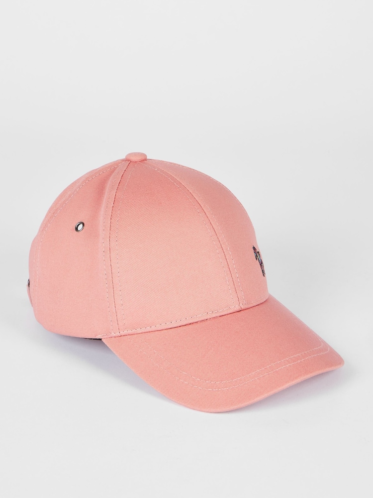 PS Paul Smith Pink Zebra Print 100% Cotton Logo Cap - Image 1 of 4