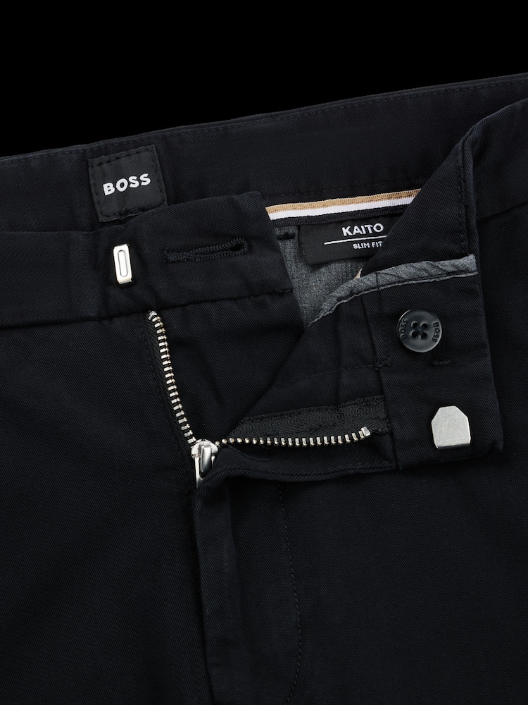 Negro - BOSS Regular Fit Chino Trousers - Imagen 2 de 3