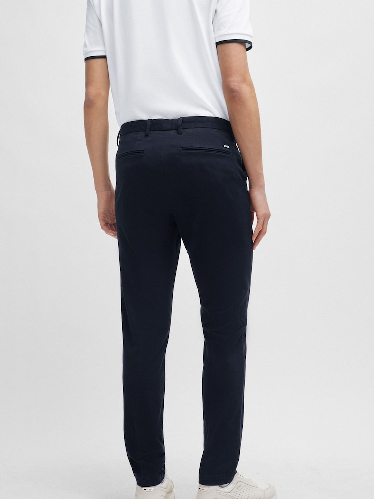 Blue - BOSS Regular Fit Chino Trousers - Image 2 of 6