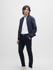Blue - BOSS Regular Fit Chino Trousers - Image 3 of 6
