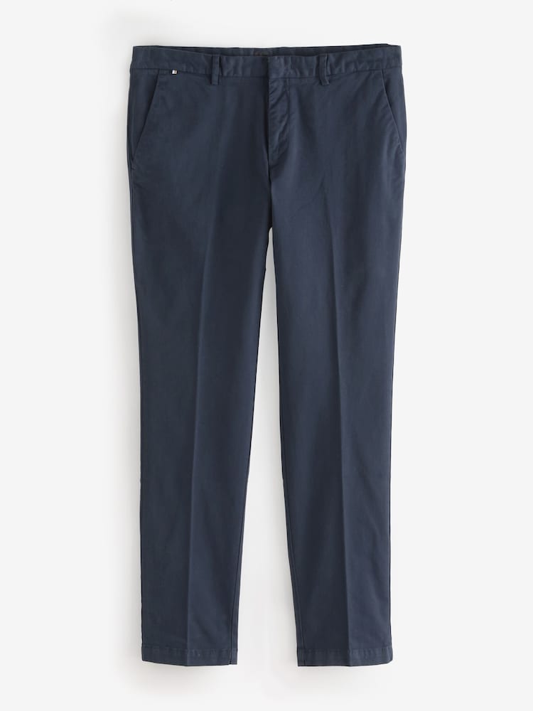 Blue - BOSS Regular Fit Chino Trousers - Image 6 of 6