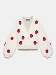 Mint Velvet White Strawberry Knit Cardigan - Image 7 of 8