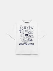Mint Velvet Oversized Sunday Coffee Club 100% Cotton T-Shirt - Imagen 8 de 8