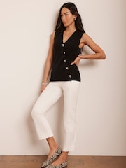 Mint Velvet White Capri Trousers - Image 1 of 8