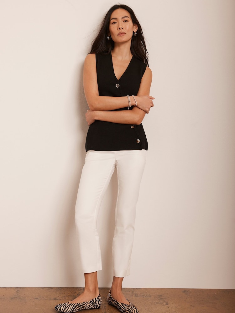 Mint Velvet White Capri Trousers - Image 2 of 8