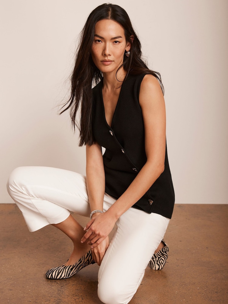 Mint Velvet White Capri Trousers - Image 5 of 8