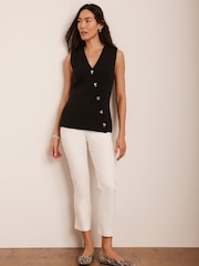 Mint Velvet White Capri Trousers - Image 6 of 8