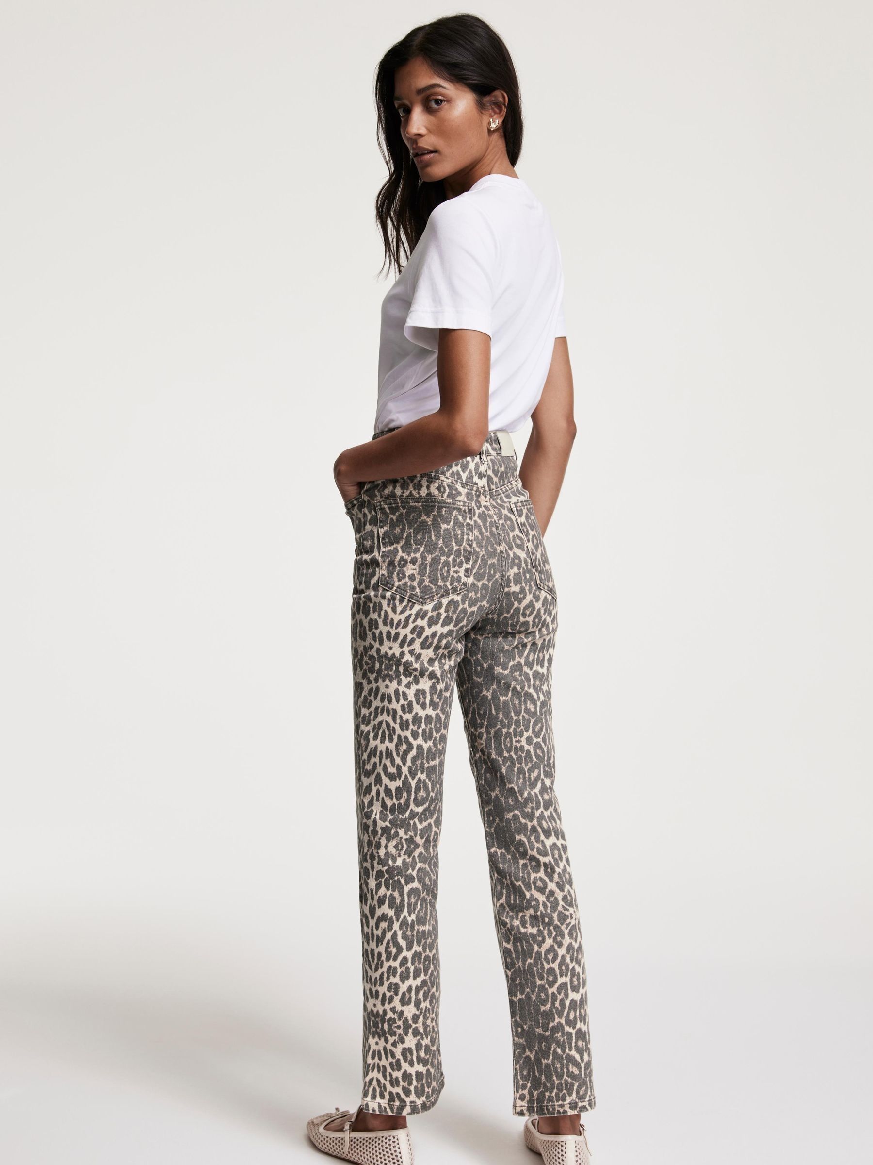 Buy Mint Velvet Cream Leopard Print Slim Jeans from Next USA