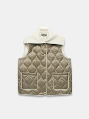 Mint Velvet Green Khaki Padded Gilet - Image 7 of 8
