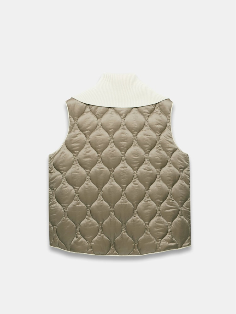 Mint Velvet Green Khaki Padded Gilet - Image 8 of 8