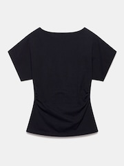 Mint Velvet Black Batwing 100% Cotton T-Shirt - Image 6 of 8