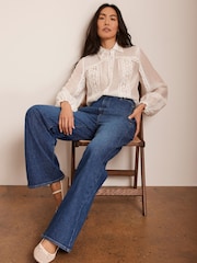 Mint Velvet White Trim Detail Shirt - Image 5 of 8