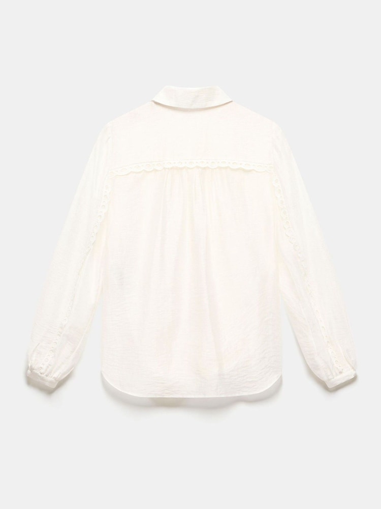 Mint Velvet White Trim Detail Shirt - Image 8 of 8