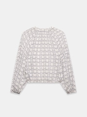 Mint Velvet Cream Geometric Print Blouse - Image 7 of 8