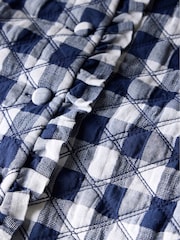 Mint Velvet White Gingham Quilted Gilet - Image 9 of 9