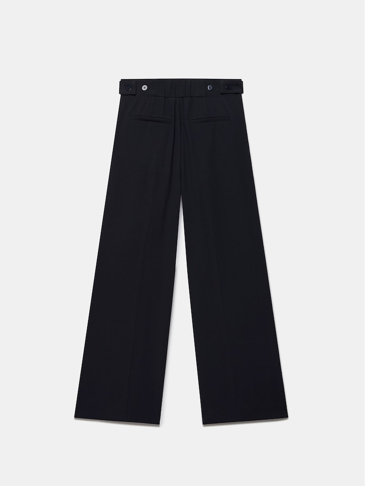 Mint Velvet Blue Pleated Cropped Trousers - Image 7 of 7