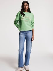 Mint Velvet Green Cotton Blend Palermo Sweatshirt - Image 2 of 8