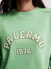Mint Velvet Green Cotton Blend Palermo Sweatshirt - Image 5 of 8