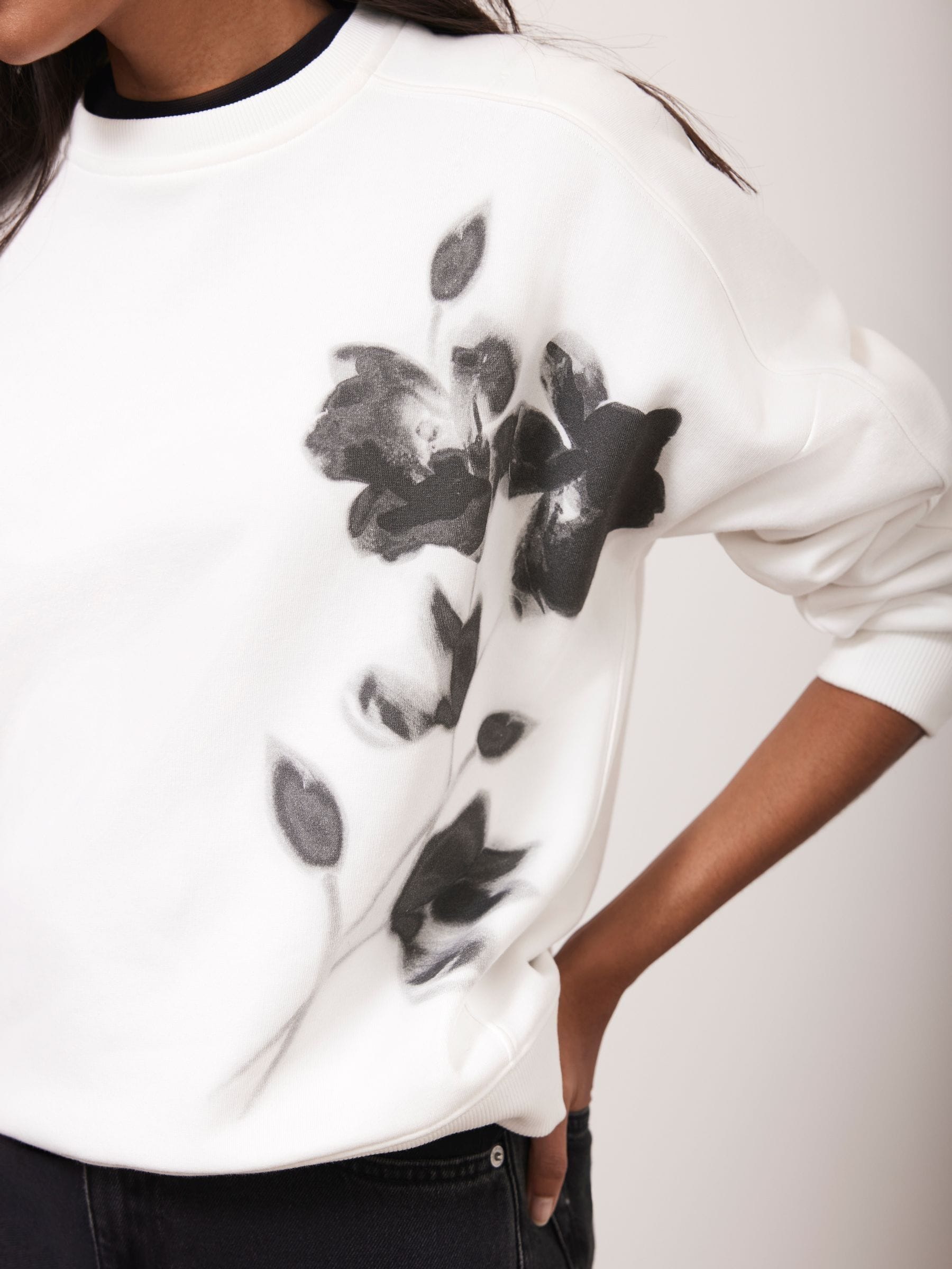 Buy Mint Velvet White Flower Print Sweatshirt from Next USA