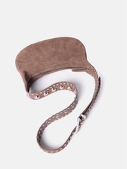 Mint Velvet Brown Suede Studded Shoulder Bag - Image 4 of 4