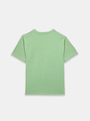 Mint Velvet Green La Dolce Vita Motif 100% Cotton T-Shirt - Image 6 of 7