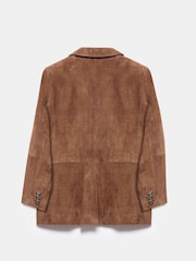 Mint Velvet Brown Suede Blazer - Image 7 of 8