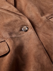 Mint Velvet Brown Suede Blazer - Image 8 of 8