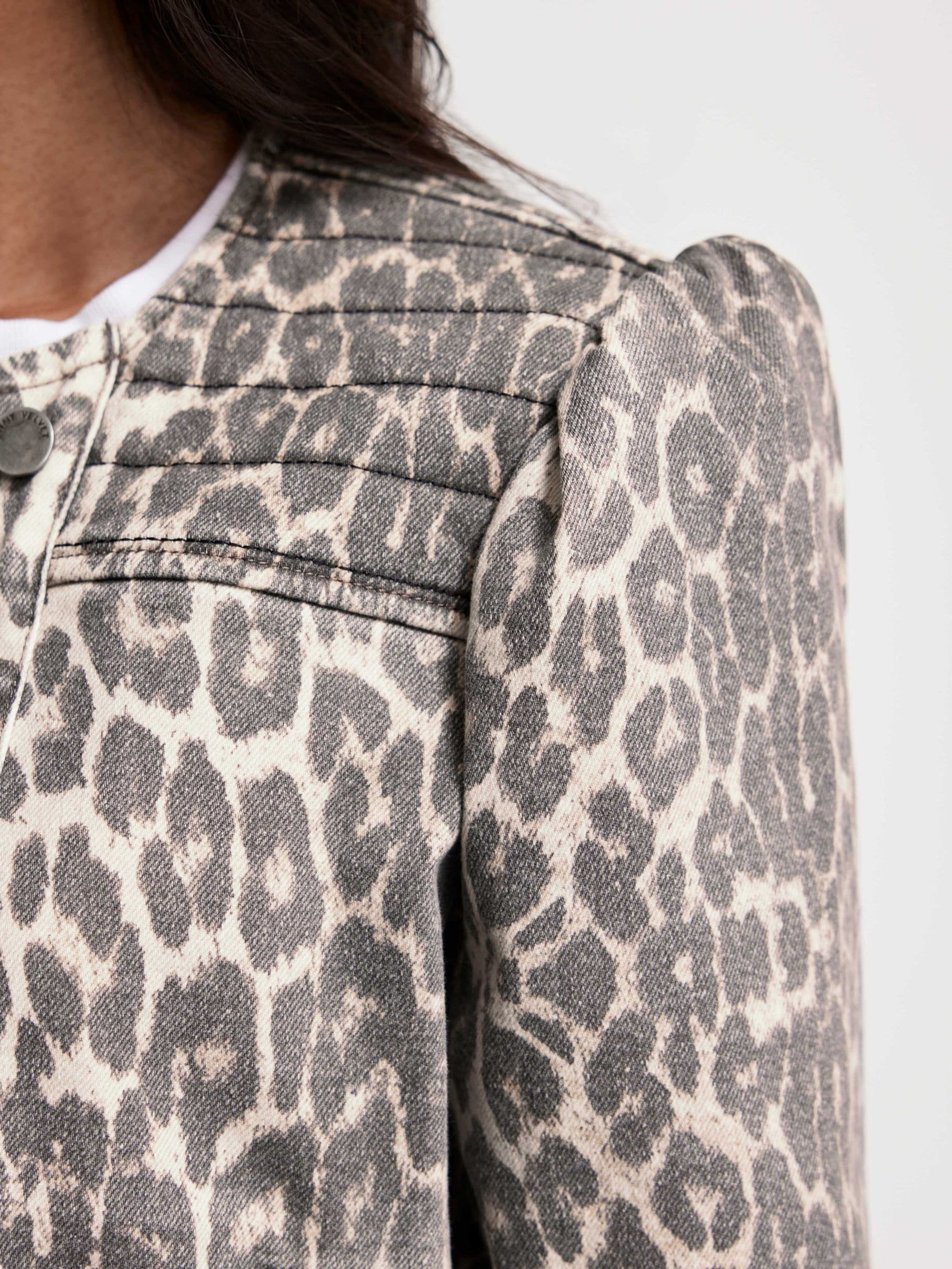 Buy Mint Velvet Animal Leopard Print Denim Jacket from Next USA