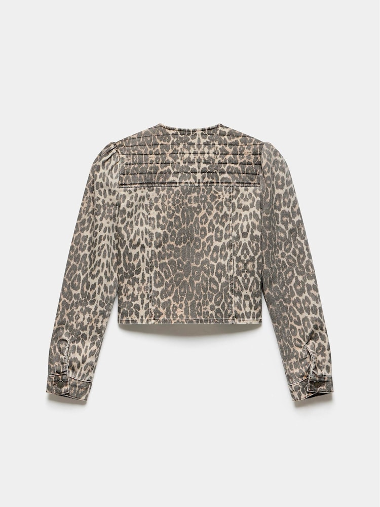 Mint Velvet Jeansjacke mit Leopardenmuster - Bild 7 von 7 Mint Velvet Jeansjacke mit Leopardenmuster - Bild 7 von 7