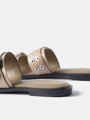 Mint Velvet Brown Buckle Flat Sandals - Image 4 of 4
