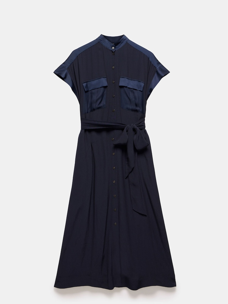 Mint Velvet Blue Utility Midi Dress - Image 5 of 6