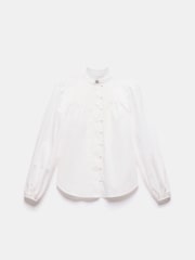 Mint Velvet White Blouson 100% Cotton Shirt - Image 7 of 9