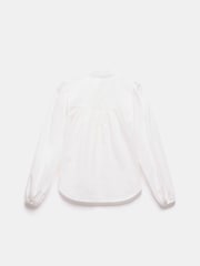 Mint Velvet White Blouson 100% Cotton Shirt - Image 8 of 9