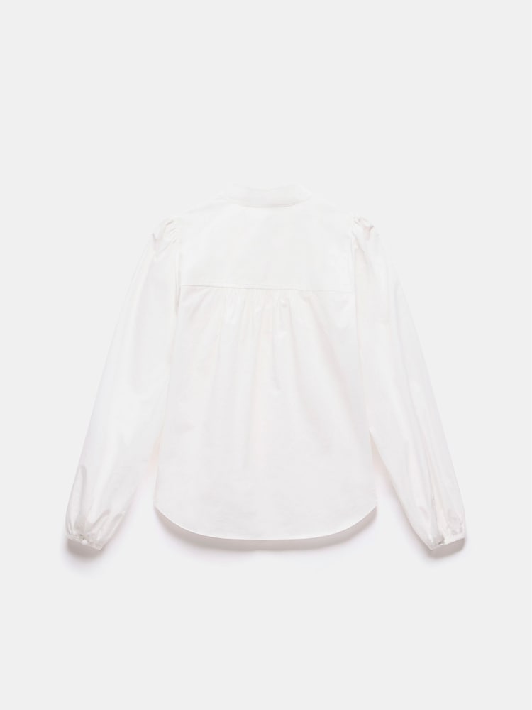 Mint Velvet White Blouson 100% Cotton Shirt - Image 8 of 9