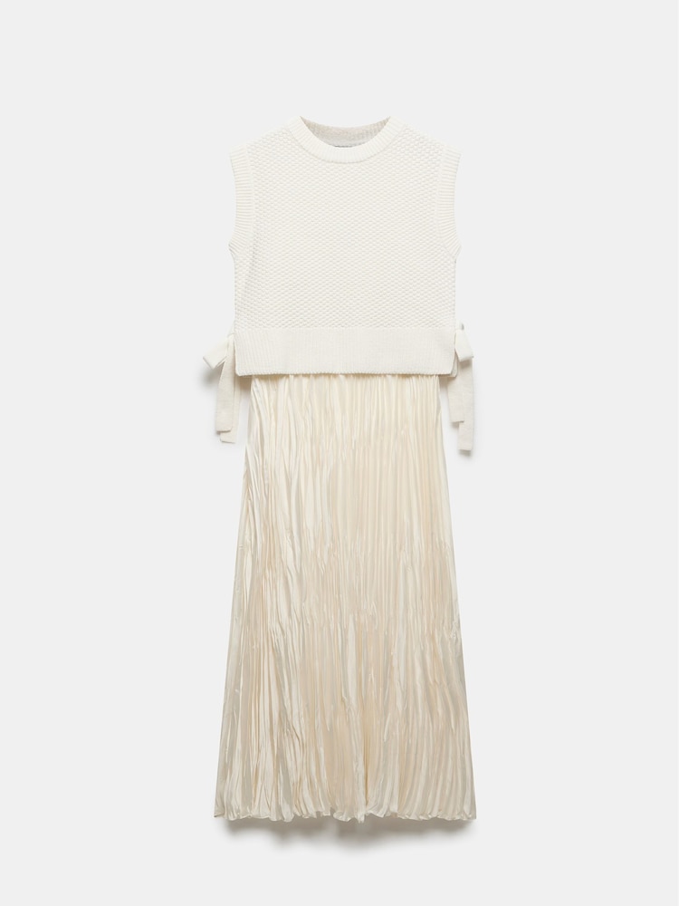 Mint Velvet White Knit Layered Dress - Image 7 of 8