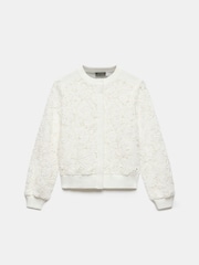 Mint Velvet White Lace Bomber Jacket - Image 6 of 8