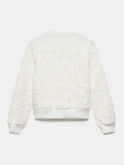 Mint Velvet White Lace Bomber Jacket - Image 7 of 8