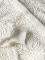 Mint Velvet White Lace Bomber Jacket - Image 8 of 8