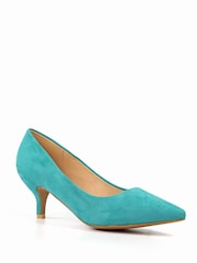 Lunar Abby Green Kitten Heel Court Shoes - Image 2 of 2