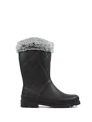 Lunar LD Norway Faux Fur Lined Black Wellingtons - صورة 5 من 10