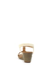 Lunar Florence Wedge White Sandals - Image 5 of 6