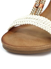 Lunar Florence Wedge White Sandals - Image 6 of 6