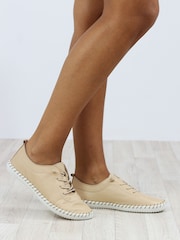 Lunar Cream St Ives Leather Plimsoll čevlji - Slika 1 iz 8