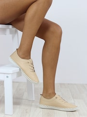 Lunar Cream St Ives Leather Plimsoll čevlji - Slika 2 iz 8