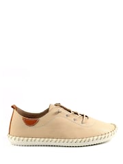 Lunar Cream St Ives Leather Plimsoll čevlji - Slika 4 iz 8