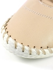 Lunar Cream St Ives Leather Plimsoll čevlji - Slika 8 iz 8